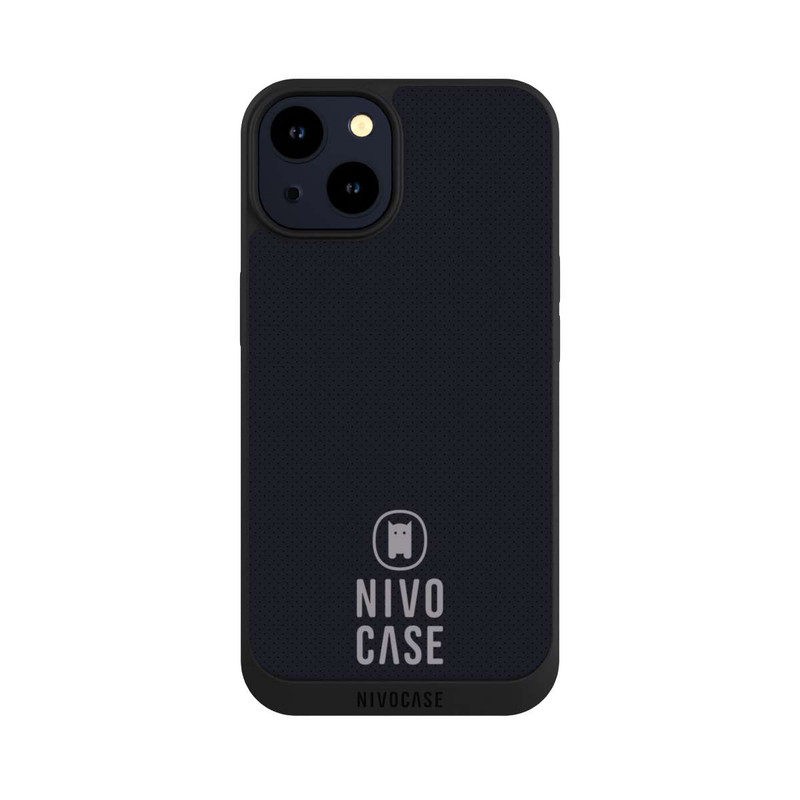 iPhone 14 NIVOpure Nivocase Logo Schwarz Grau