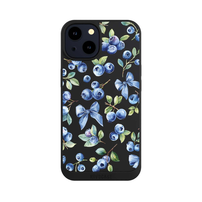 iPhone 14 NIVOpure Blueberry Bows Transparent with AI