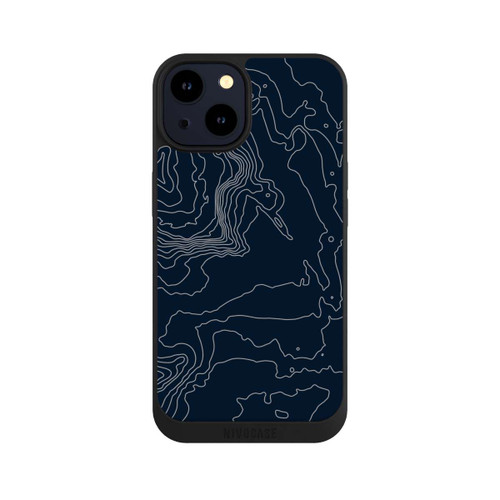 Apple iPhone 14 NIVOpure Berg Höhenlinien Dunkel