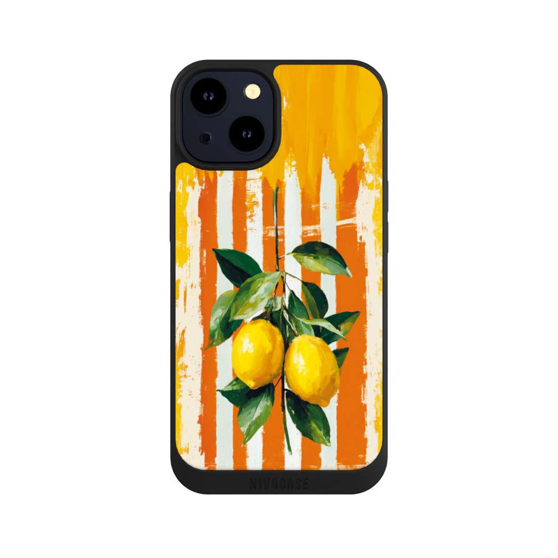 iPhone 14 NIVOpure Summer Lemons on Stripes with AI