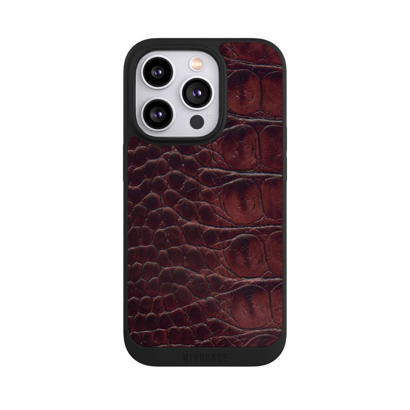 iPhone 14 Pro NIVOpure Kroco Dunkelbraun