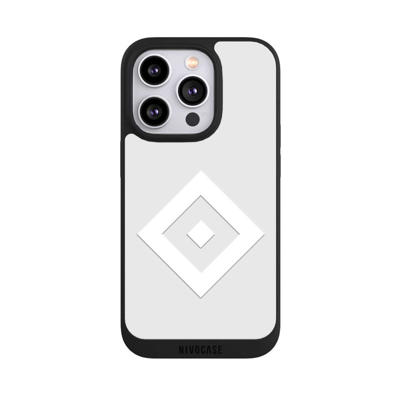 iPhone 14 Pro NIVOpure Rauten Logo auf HSV Grau
