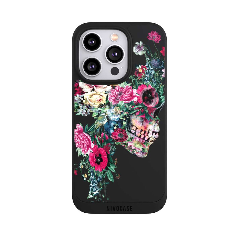 iPhone 14 Pro NIVOpure Flower Skull transparent