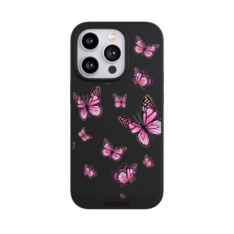 iPhone 14 Pro NIVOpure Schmetterlinge pink