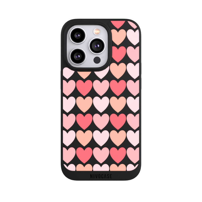 iPhone 14 Pro NIVOpure Coeurs d'ombres roses