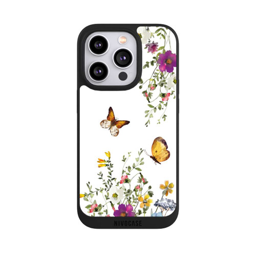 Apple iPhone 14 Pro NIVOpure Papillons et fleurs colorées