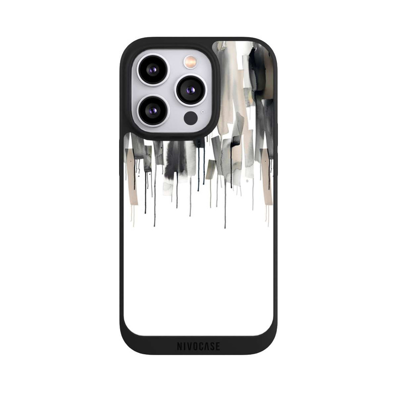 iPhone 14 Pro NIVOpure Watery Stripes Japandi Black