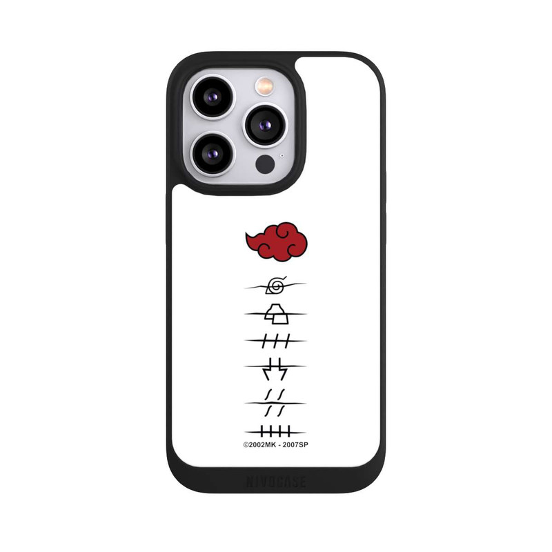 iPhone 14 Pro NIVOpure Akatsuki Mitgliedersymbole Weiß