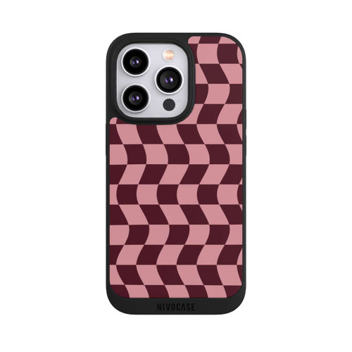 Apple iPhone 14 Pro NIVOpure Schachbrett Rot-Rosa
