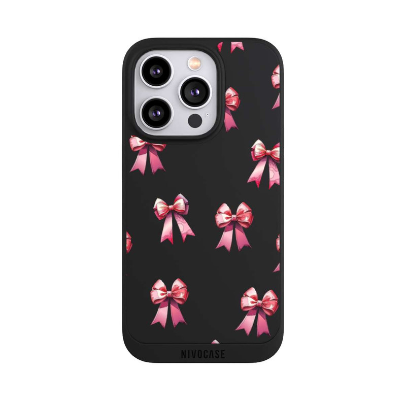 iPhone 14 Pro NIVOpure Bow Red Pattern Watercolor Transparent