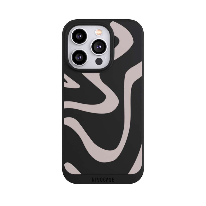 iPhone 14 Pro NIVOpure Trendy Lines Brown Transparent