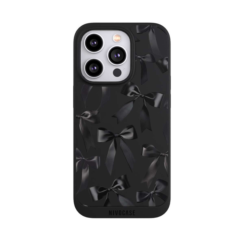 iPhone 14 Pro NIVOpure Schwarze Satinschleifen