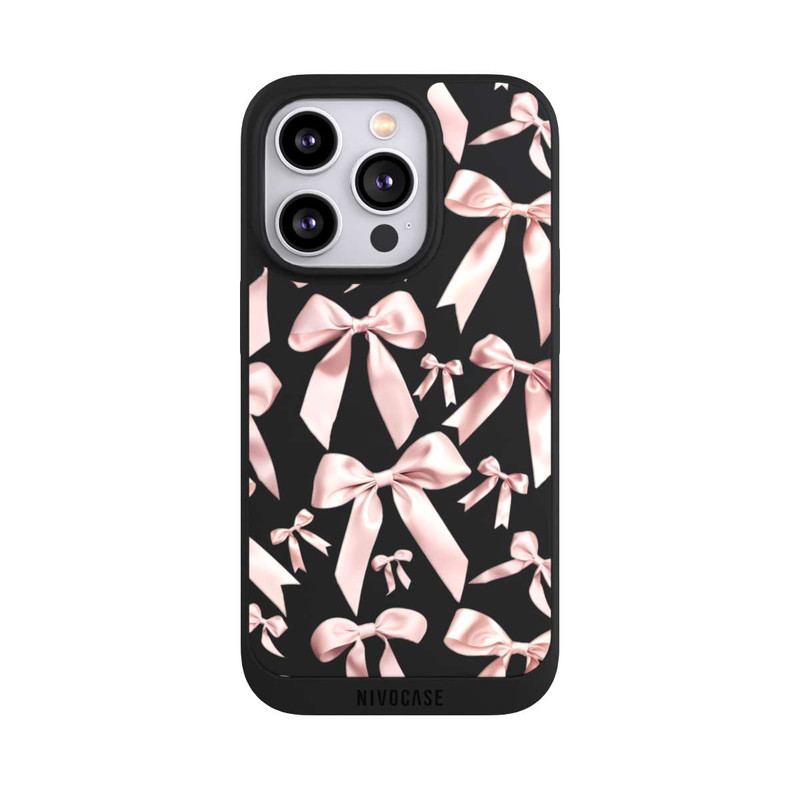 iPhone 14 Pro NIVOpure Rosa Satinschleifen