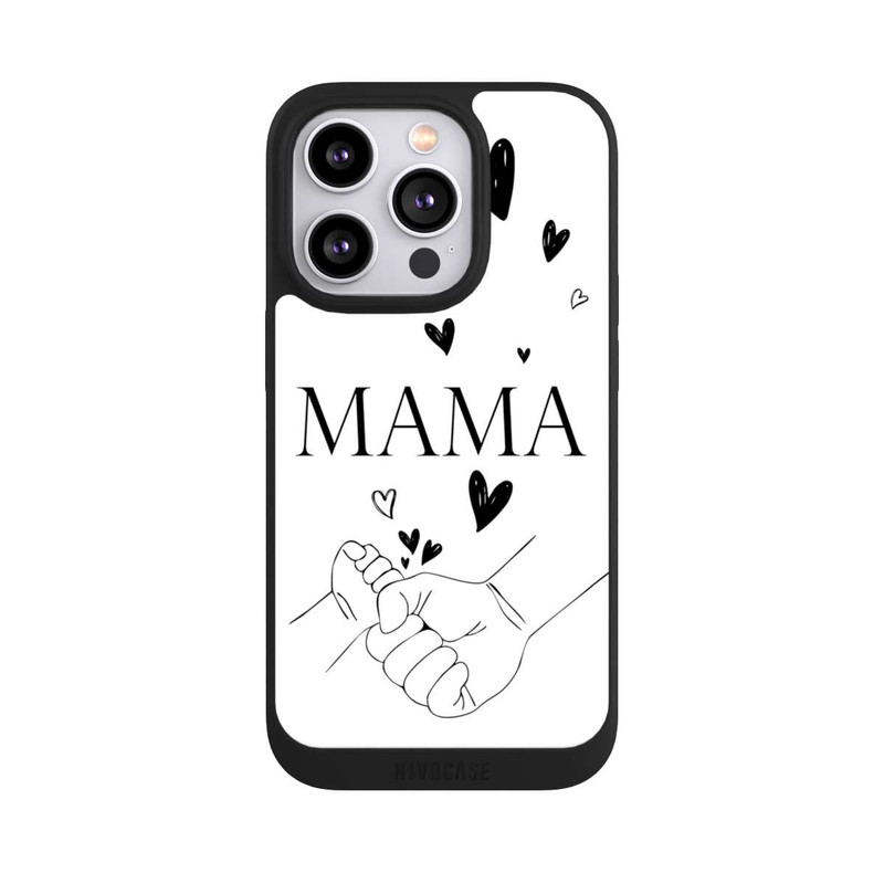 iPhone 14 Pro NIVOpure Mothers Day Line Art Hands Black and White