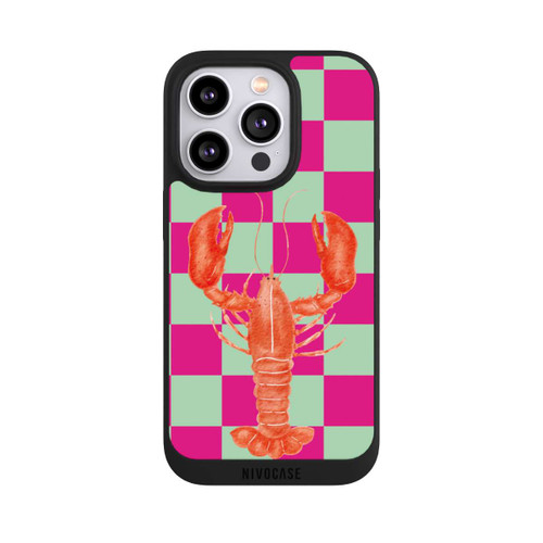 Apple iPhone 14 Pro NIVOpure Pink Checkers Lobster