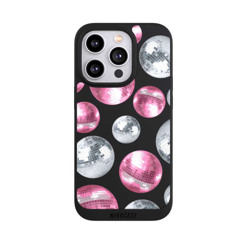 Apple iPhone 14 Pro NIVOpure Disco Ball Party Pink Transparent with AI