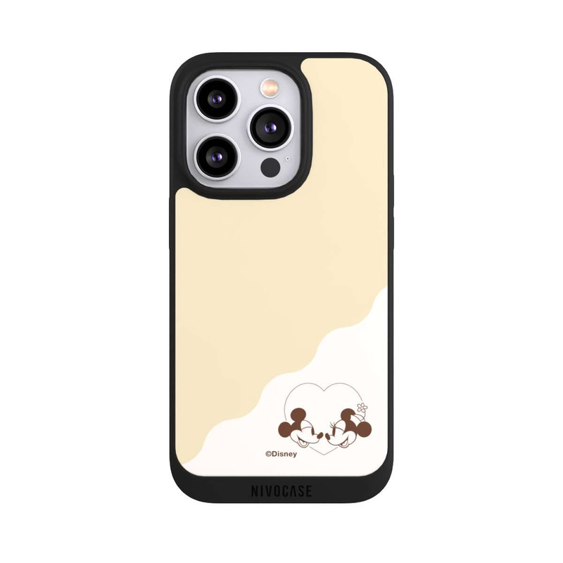 iPhone 14 Pro NIVOpure Mickey and Minnie Love Heart Beige
