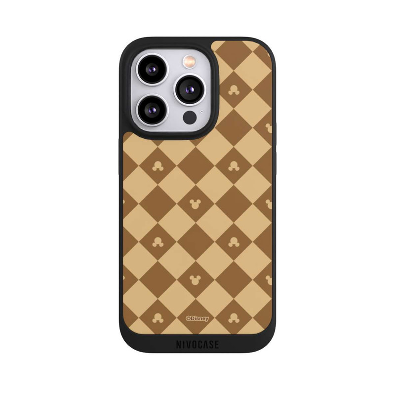 iPhone 14 Pro NIVOpure Mickey Pattern Beige Brown