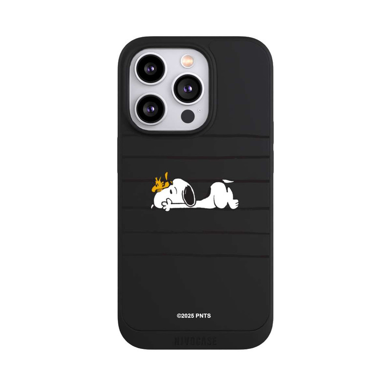 iPhone 14 Pro NIVOpure Snoopy Woodstock Streifen Peanuts Transparent