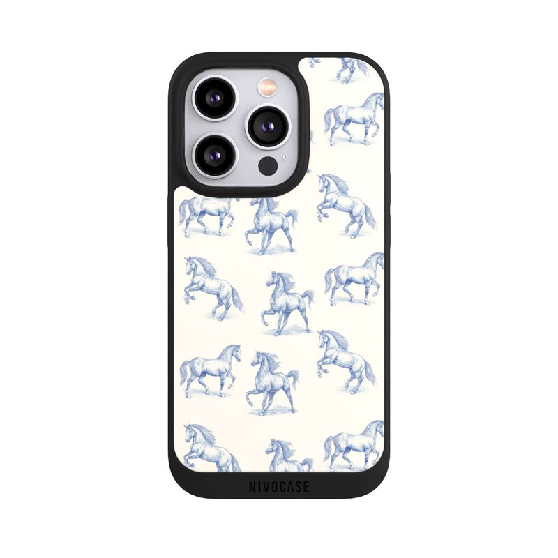 iPhone 14 Pro NIVOpure Horses Pattern Toile de Jouy with AI