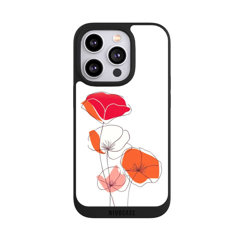 iPhone 14 Pro NIVOpure Poppies Line Art