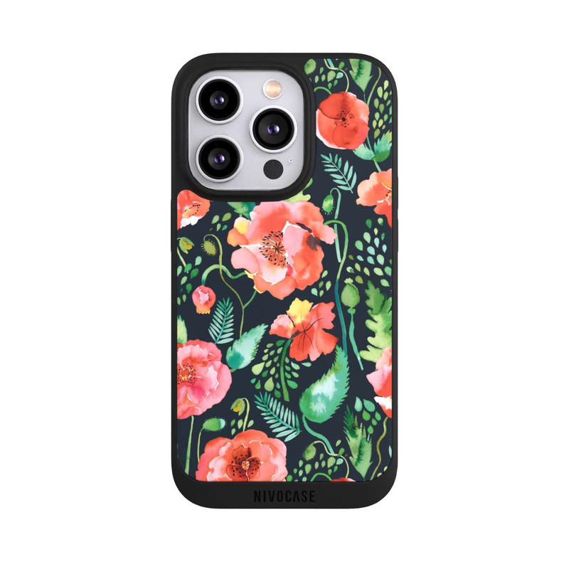 iPhone 14 Pro NIVOpure Mohnblumen Dunkle Wildnis