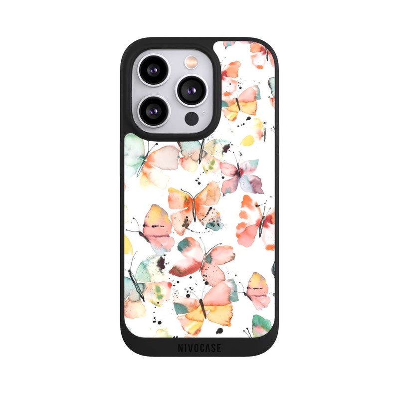iPhone 14 Pro NIVOpure Butterflies Watercolor Pattern
