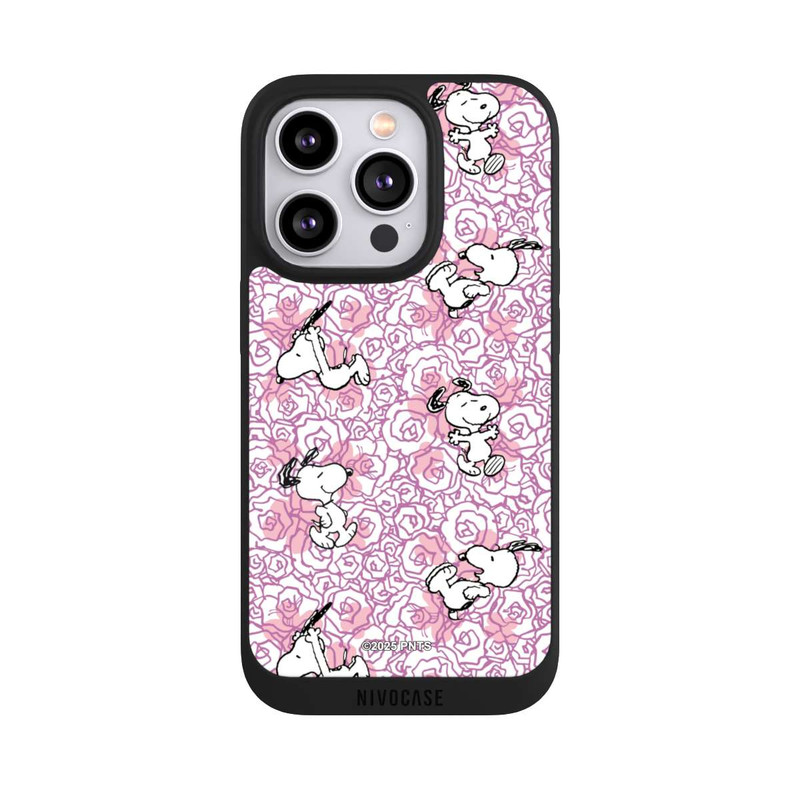 iPhone 14 Pro NIVOpure Peanuts Pink Roses Pattern