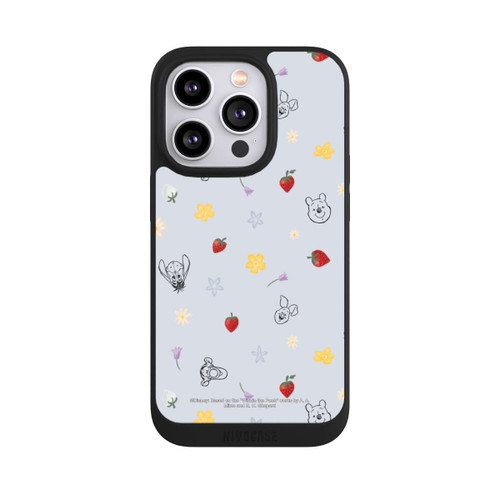 Apple iPhone 14 Pro NIVOpure Winnie Puuh und Freunde Erdbeer Muster Blau
