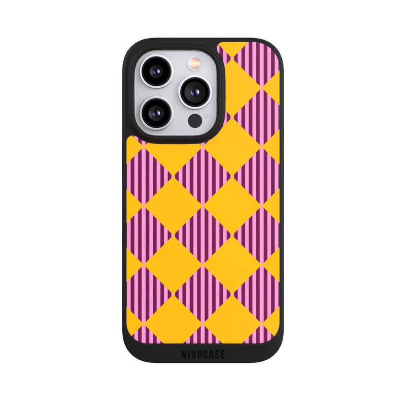 iPhone 14 Pro NIVOpure Diamond Pattern Red Yellow
