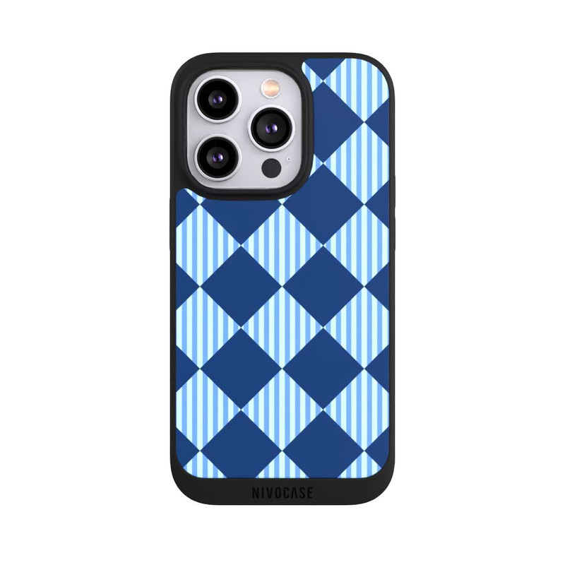 iPhone 14 Pro NIVOpure Diamond Pattern Blue