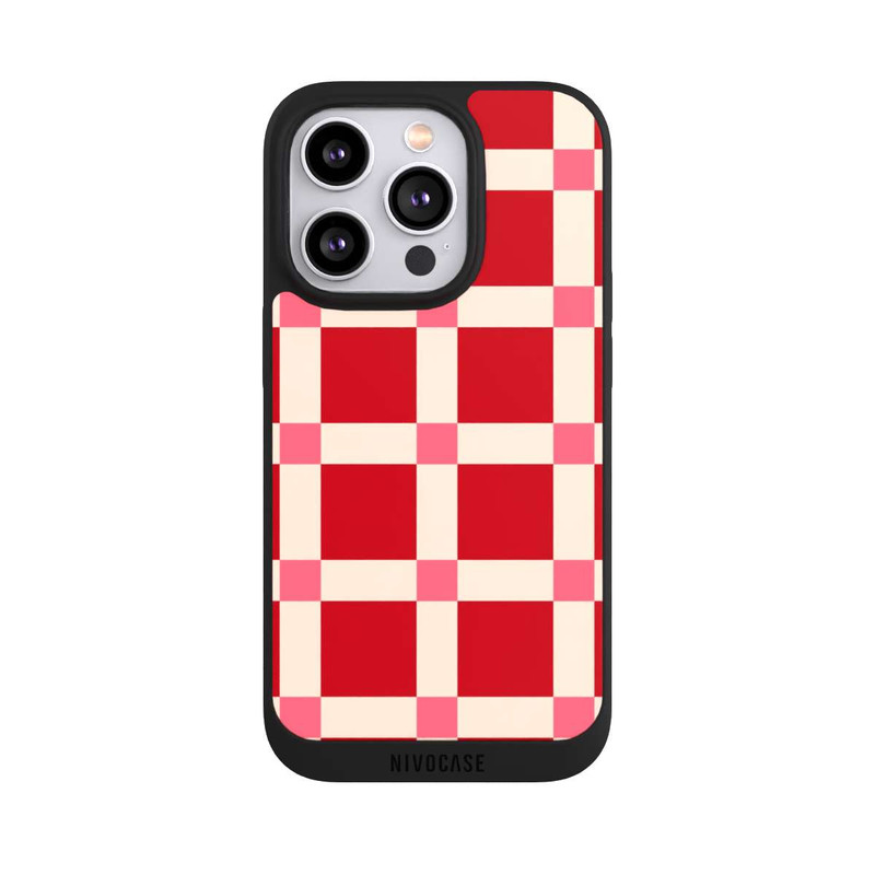 iPhone 14 Pro NIVOpure Big Red Checked Pattern