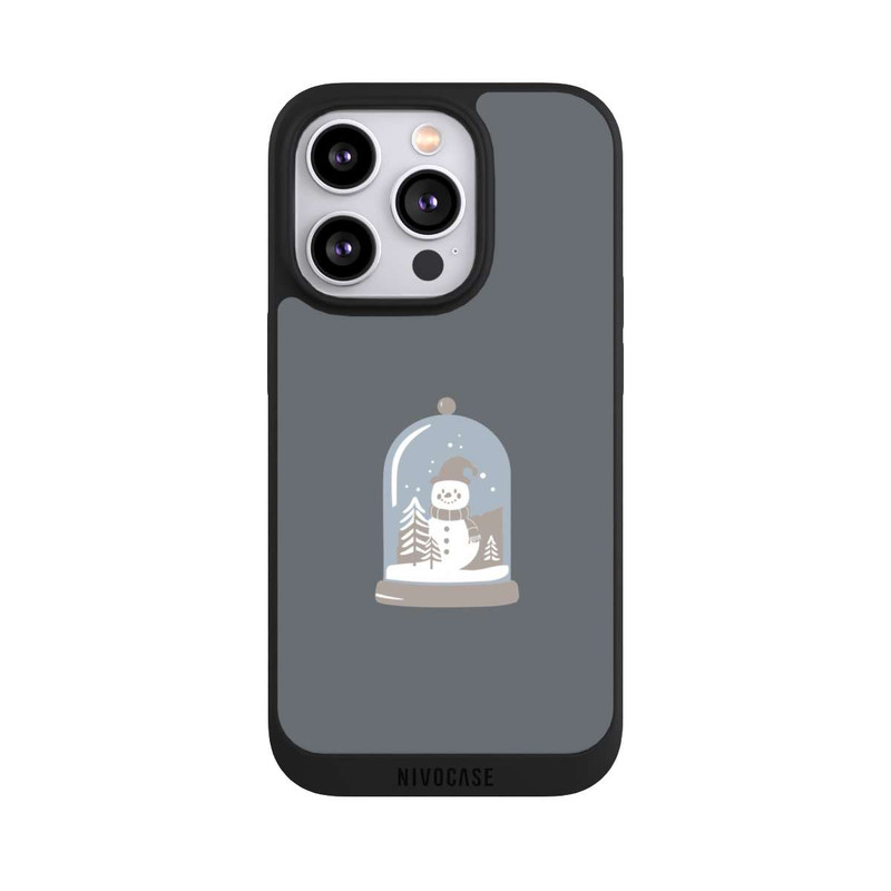 iPhone 14 Pro NIVOpure Minimalistische Schneekugel mit Schneemann