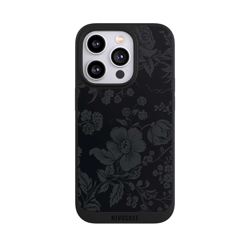 iPhone 14 Pro NIVOpure Fleur Foncée Look Vintage