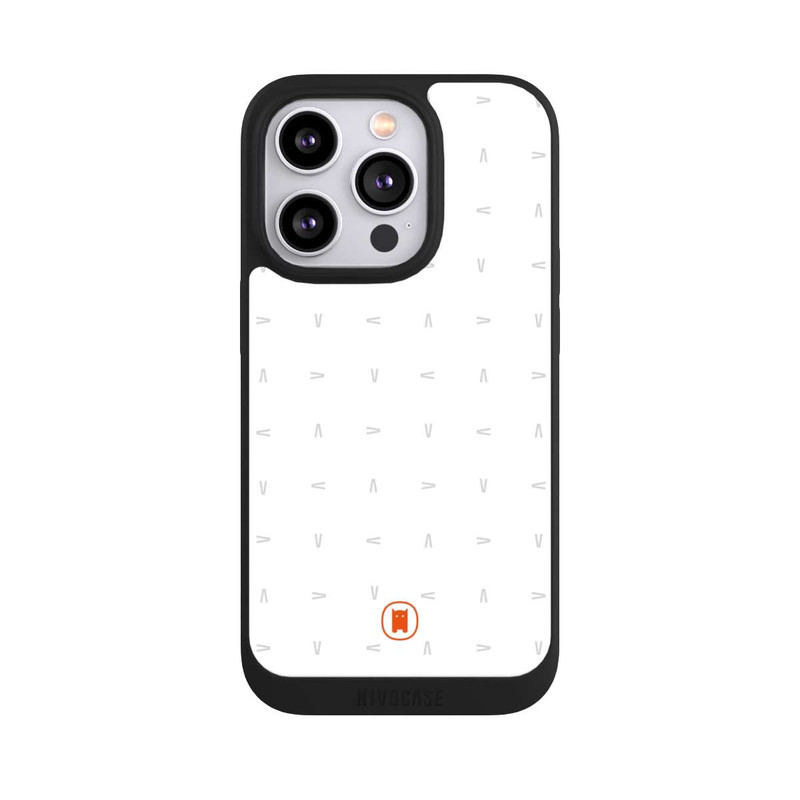 iPhone 14 Pro NIVOpure Nivocase Muster Weiss Grau