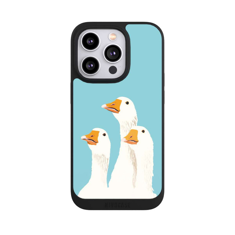 iPhone 14 Pro NIVOpure Three Geese Light Blue with AI