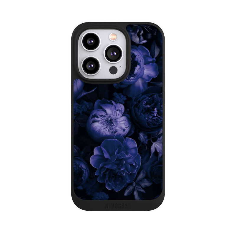 iPhone 14 Pro NIVOpure Victorian Grandeur Large Flowers Purple Mit KI
