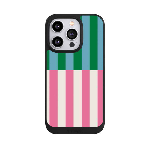 Apple iPhone 14 Pro NIVOpure Motif Rayé Vert Rose