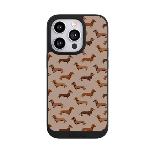 Apple iPhone 14 Pro NIVOpure Dackel Muster Braun