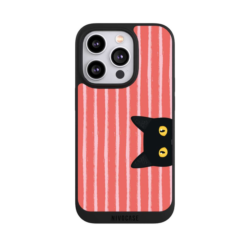 iPhone 14 Pro NIVOpure Schwarze Katze Gestreift Orange