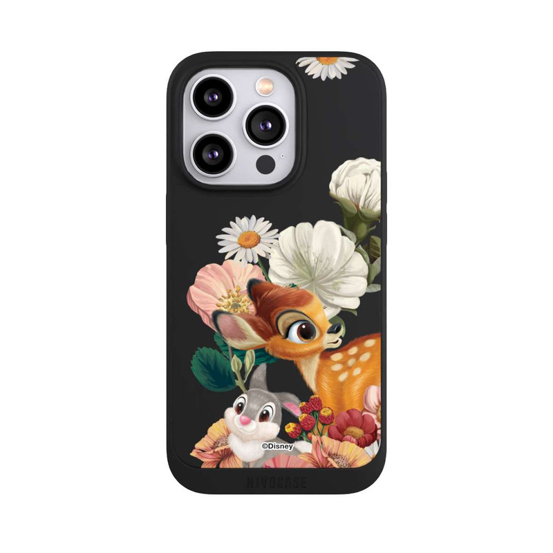iPhone 14 Pro NIVOpure Bambi und Klopfer Blumen Transparent