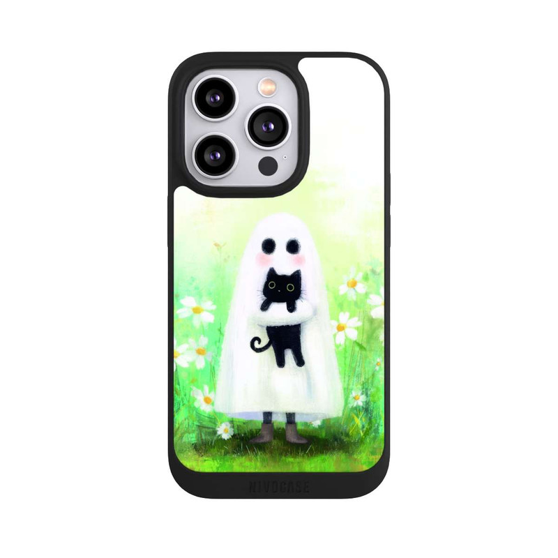 iPhone 14 Pro NIVOpure Geist und Katze Halloween mit KI