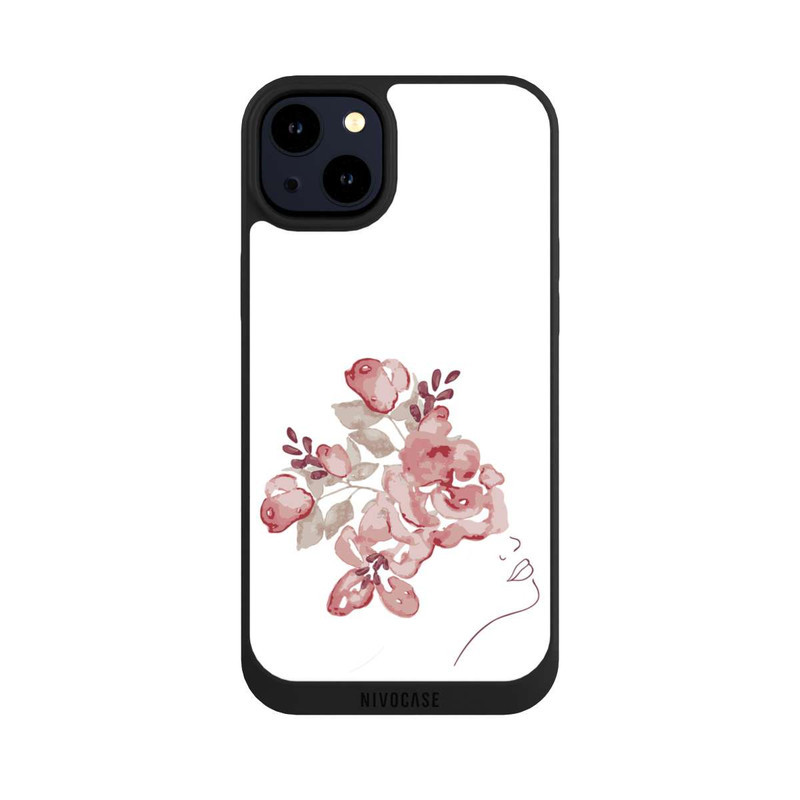 iPhone 14 Plus NIVOpure Line Art Woman face flowers
