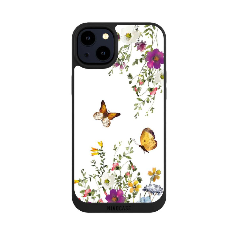 iPhone 14 Plus NIVOpure Papillons et fleurs colorées
