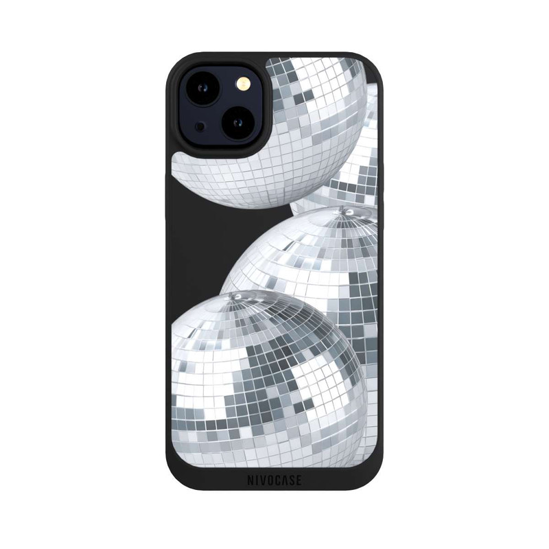 iPhone 14 Plus NIVOpure Disco Ball Party Silver Transparent with AI