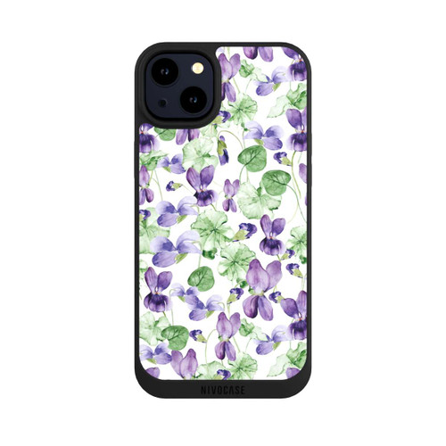 Apple iPhone 14 Plus NIVOpure Purple Wildflowers Pattern Watercolor