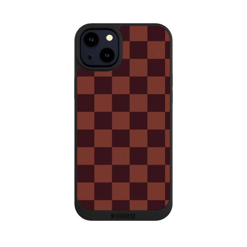 iPhone 14 Plus NIVOpure Checked Pattern Red