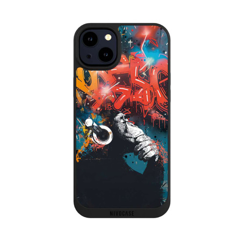 Apple iPhone 14 Plus NIVOpure Affe Stereo Kopfhörer Graffiti Street Art
