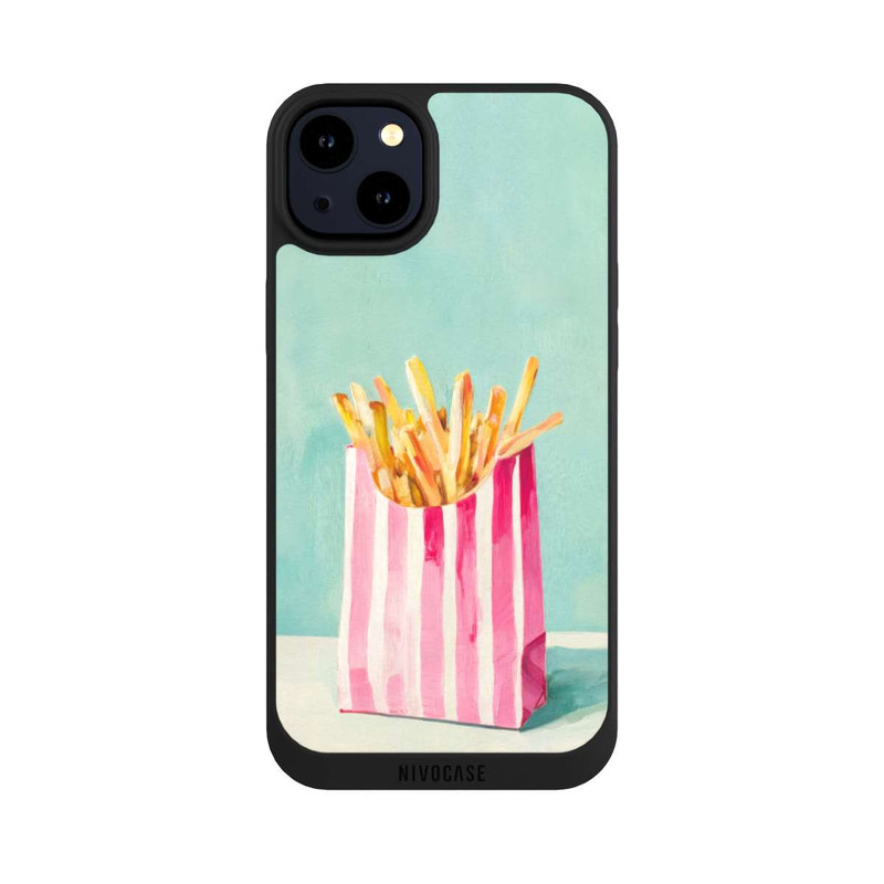 iPhone 14 Plus NIVOpure Retro Pommes Blau Watercolor