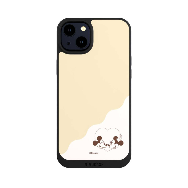 iPhone 14 Plus NIVOpure Mickey and Minnie Love Heart Beige